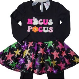 Counting Daisies Hocus Pocus Kids Sequin Dress Sz M (7/8)